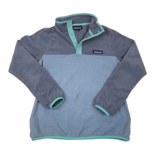 Patagonia Tops - Patagonia Womens Micro D Snap-T Pullover Light Plume Grey Size XS 26020